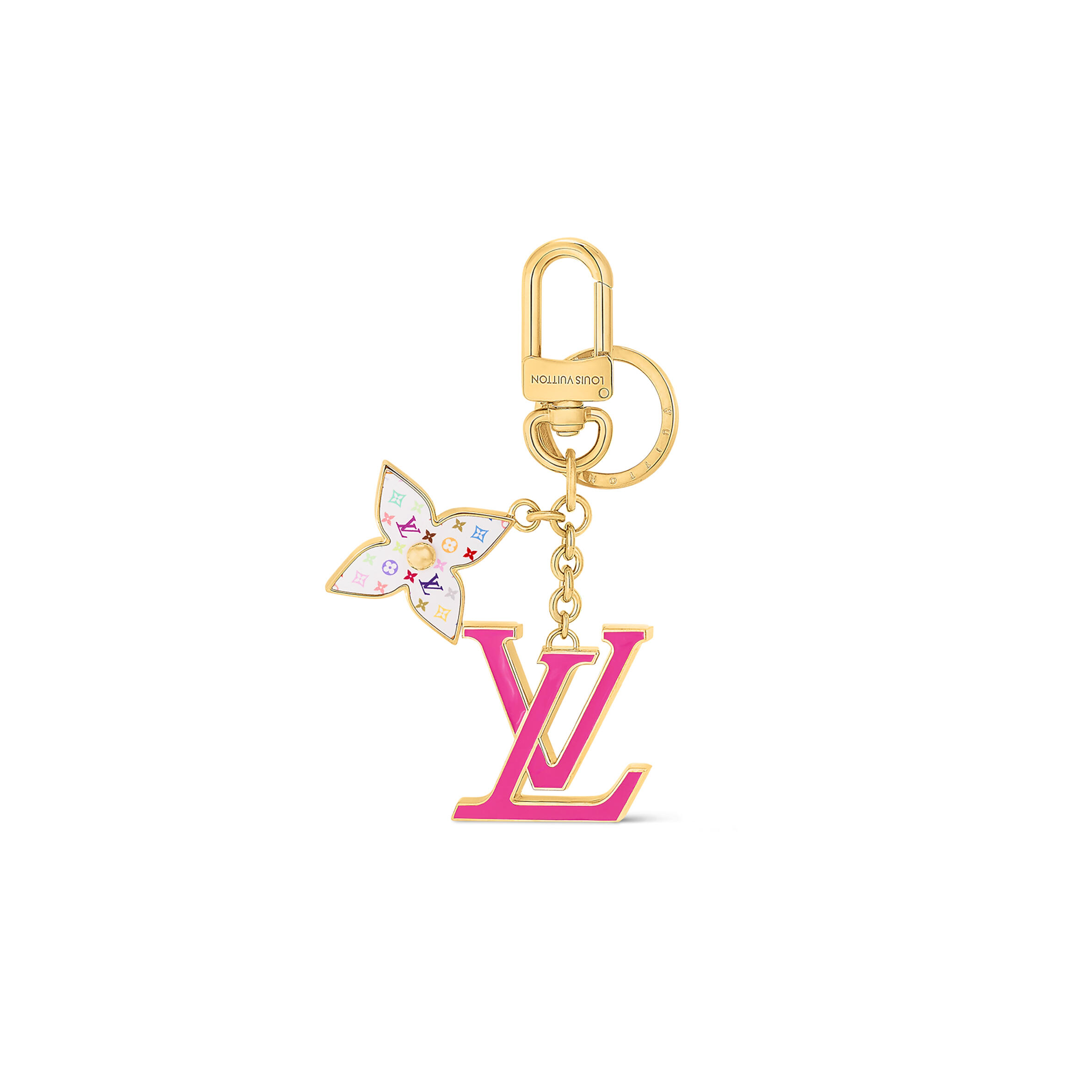 LOUIS VUITTON MURAKAM LV X TM LV ICONIC MONOGRAM MULTICOLOR KEY HOLDER M02466